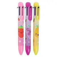 Ручка шариковая многоцветная Calligrata, автоматическая, 6 цветов, с рисунком, МИКС