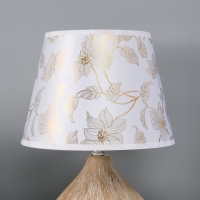 Настольная лампа с абажуром RISALUX &laquo;Селано&raquo;, Е14, 40 Вт, золото, 22.5&times;22.5&times;33 см