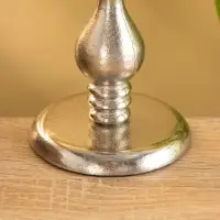 Подсвечник "Ферзь" алюминий 13 см, цв. серебро