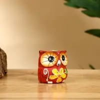 Набор сувенирный "Совята" дерево H 4, 3, 2 см, цв. коричневый