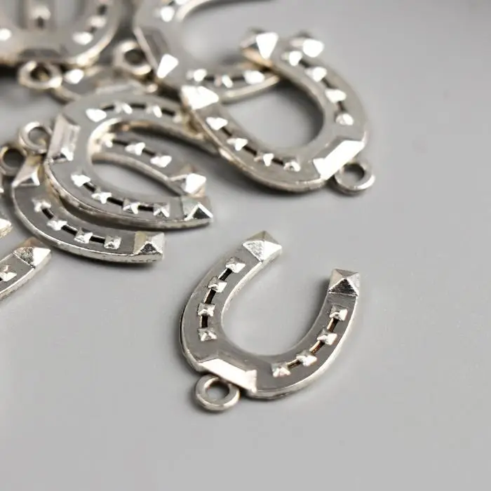 Металлический элемент, декоративная подвеска &laquo;Арт Узор. Подкова&raquo;, 1.6&times;1.8 см