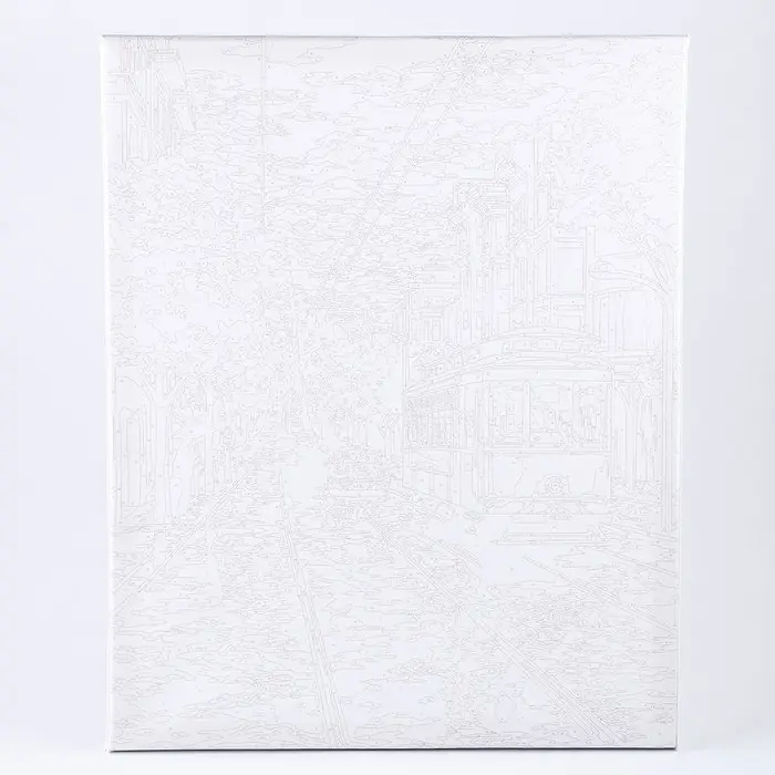 Картина по номерам на холсте с подрамником &laquo;Трамвай на закате&raquo; 40&times;50 см