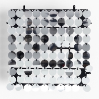 Панель с пайетками для фотозоны, круглые, 30*30см, цвет серебристый