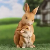 Фигурка полистоун TAKE IT EASY &laquo;Зайчиха с зайчонком&raquo;, 13&times;12&times;25 см