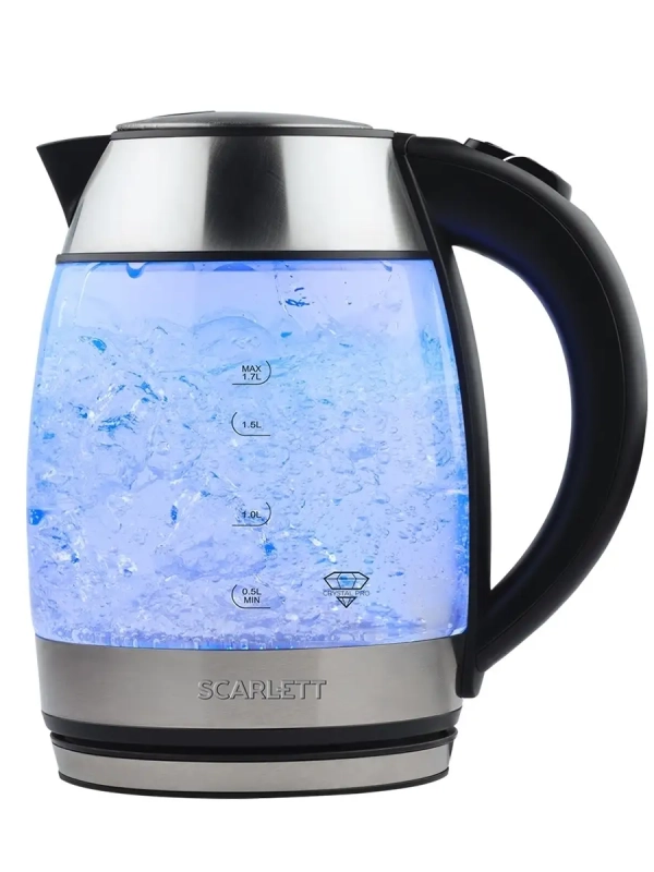 Чайник электрический стеклянный с подсветкой 1,7л