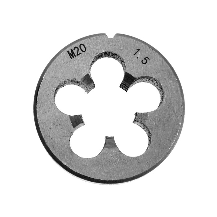 Плашка метрическая ТУНДРА, М20 х 1.5 мм