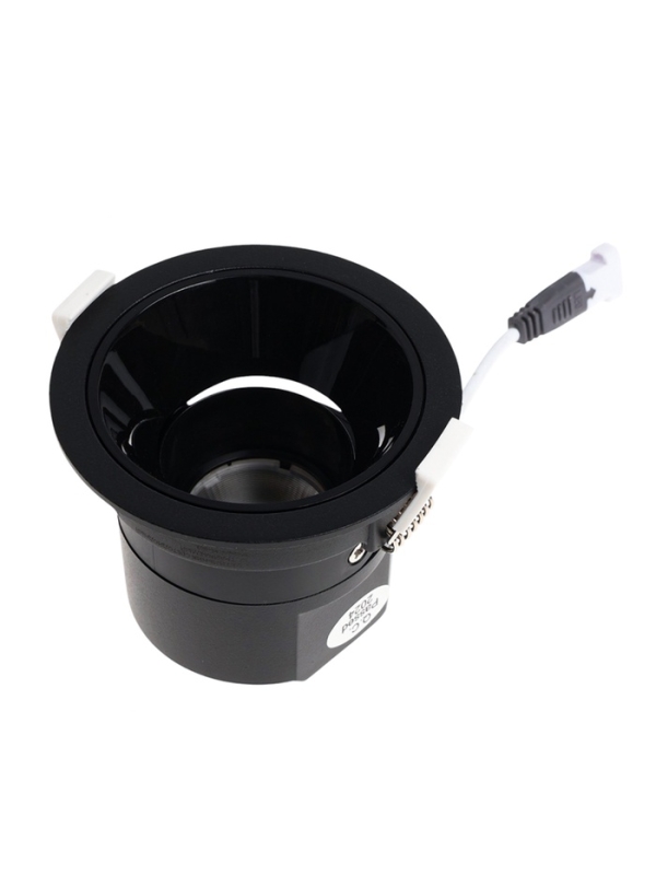 Светильник светодиодный встраиваемый, поворотный, 6Вт, 4000К, с драйвером, D75, черный