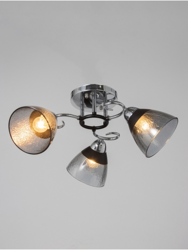 Люстра "Дождь" 3х40Вт Е27 хром 48х48х24см