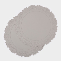 Набор салфеток сервировочных на стол Доляна, 2 шт, 38&times;38 см, серый