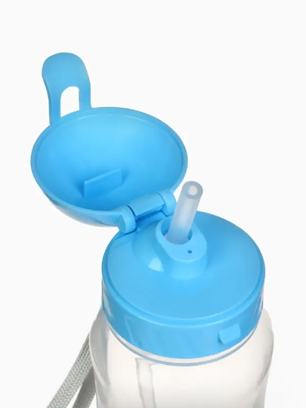 Поильник-непроливайка с трубочкой, 270 мл, Синий трактор