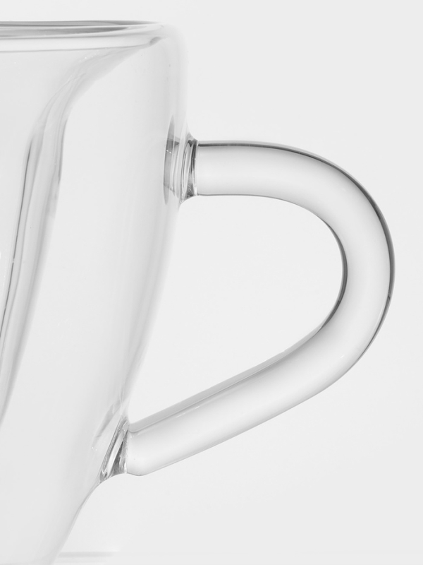 Кружка стеклянная с двойными стенками Magistro &laquo;Сердце&raquo;, 150 мл, 11&times;8&times;7,5 см