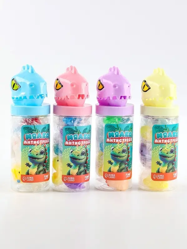 Антистресс сквиш мялка &laquo;Дино&raquo;, в банке