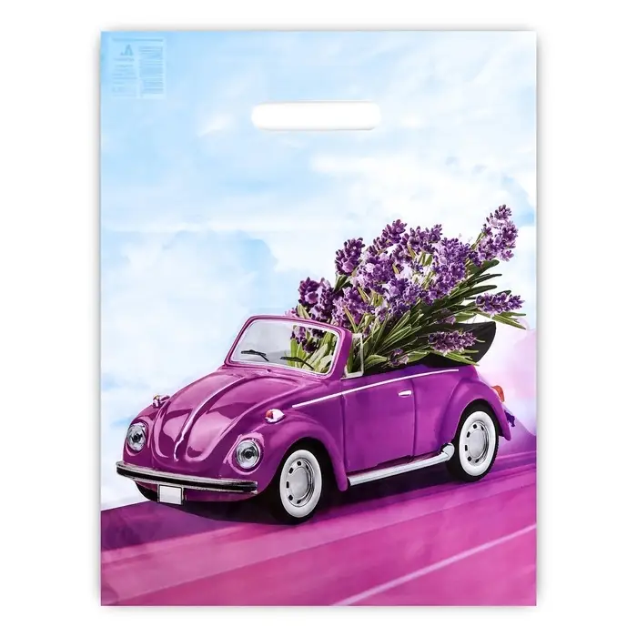 Пакет &laquo;Аромат лаванды&raquo;, полиэтиленовый с вырубной ручкой 31&times;40 см, 60 мкм