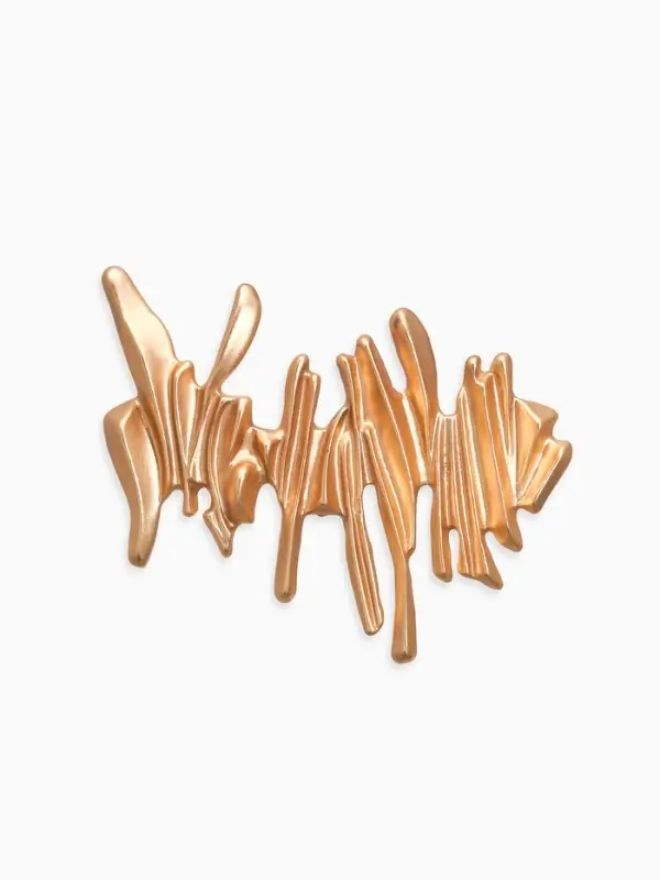 Брошь корейский стиль &laquo;Столоктиты&raquo;, цвет золото