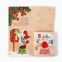 Открытка с местом для шоколадки &laquo;Новый год: Полярная почта. Доставка чудес&raquo;