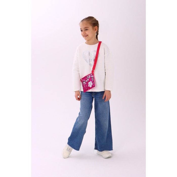 Сумка детская для девочки с пайетками "Самая милая", на молнии, цвет розовый, 17,5х0,5х14,5 см