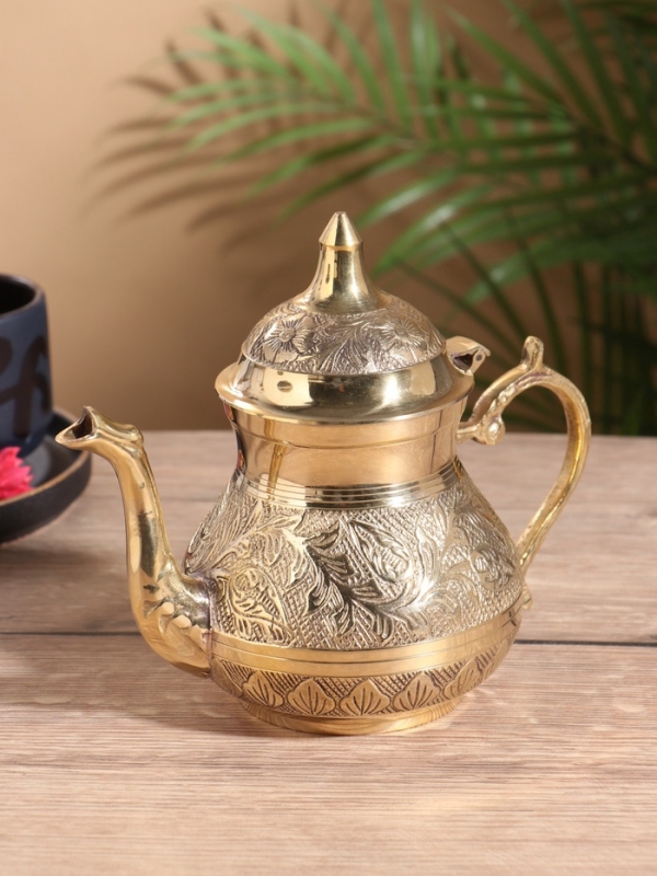 Чайник "Листья" латунь, 600 мл