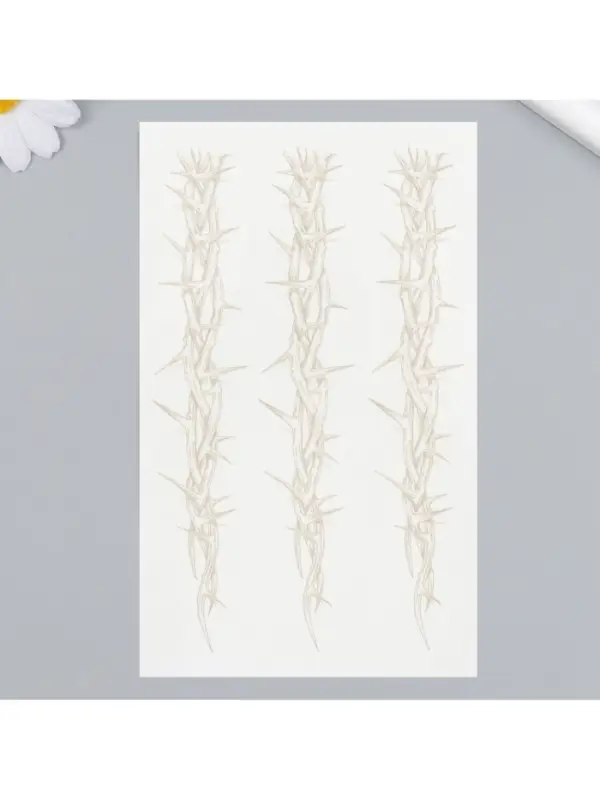 Переводная тату на тело синяя &laquo;Ветви с шипами&raquo;, 18&times;11 см