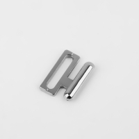 Застёжка для купальника, металлическая, 15 мм, 10 шт., цвет серебряный