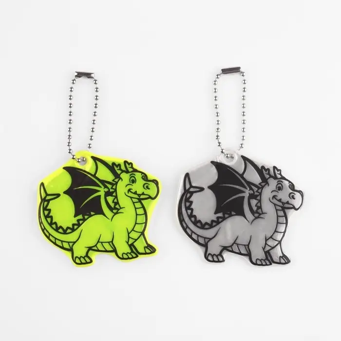 Светоотражающий элемент &laquo;Дракон&raquo;, двусторонний, 5.3&times;5.8 см, МИКС