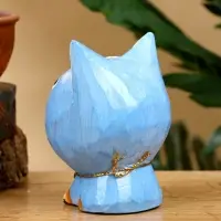 Сувенир "Котик" дерево 8х7х10 см, цв. синий