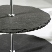 Блюдо из сланца Magistro Valley, 2-ярусное, d=25/20&times;24 см