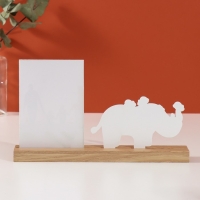 Фоторамка дерево, акрил 10х15 см "Носорог с птичками" 4х27,3х14 см