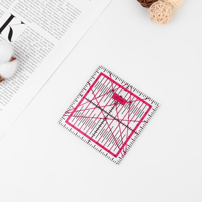 Набор линеек для квилтинга и пэчворка 30&times;30/25&times;25/15&times;15/10&times;10 см, толщина 3 мм