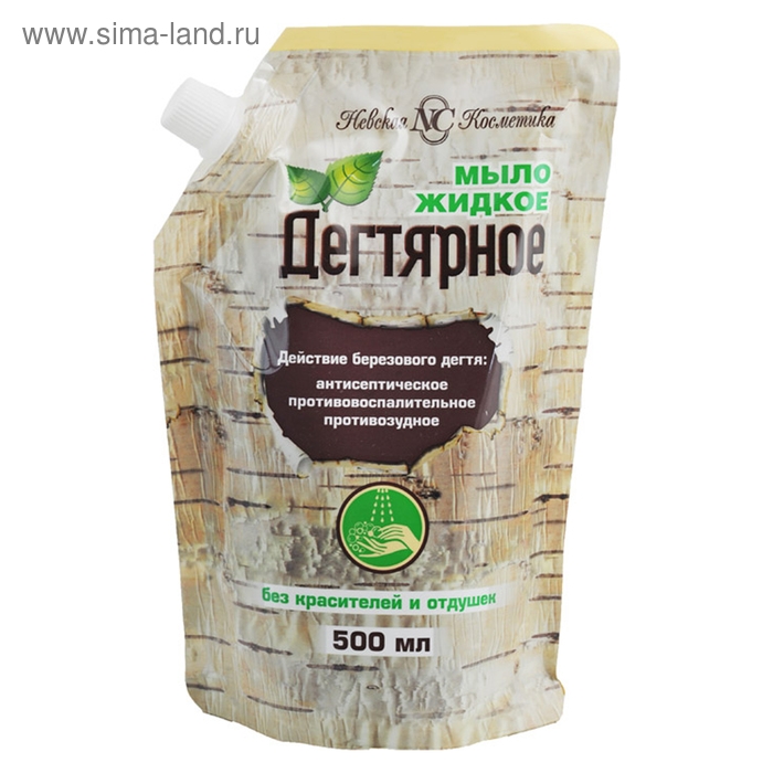 Жидкое мыло Невская косметика &laquo;Дегтярное&raquo;, дой-пак, 500 мл