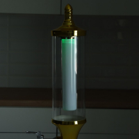 Башня пивная &laquo;Петронас&raquo;, 3 л, колба с подсветкой, 2 батарейки, цвет золотой