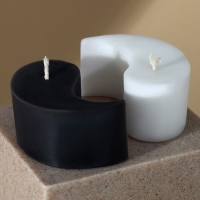 Свеча интерьерная &laquo;Инь-Ян&raquo;, черно-белая