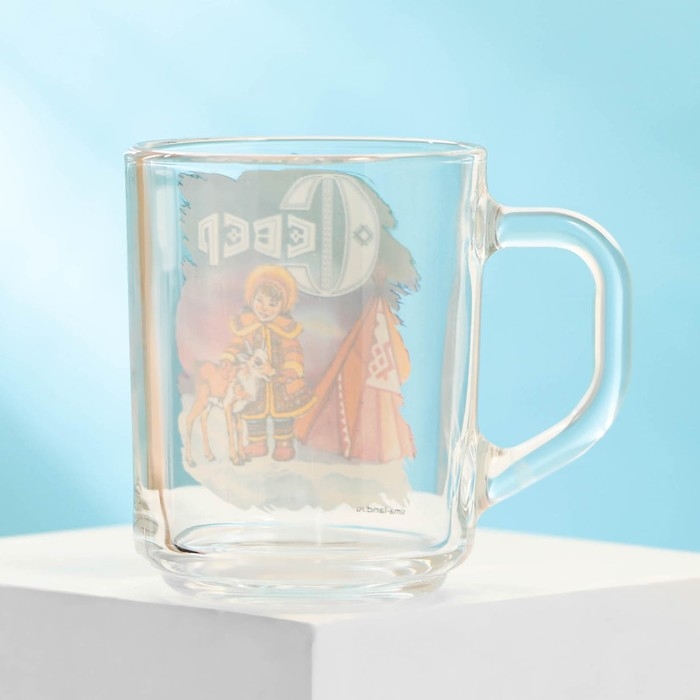 Кружка стеклянная &laquo;Север. Юрты&raquo;, 200 мл