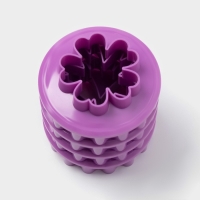 Формы для печенья Доляна &laquo;Цветочки&raquo;, пластик, набор 4 шт, фиолетовые