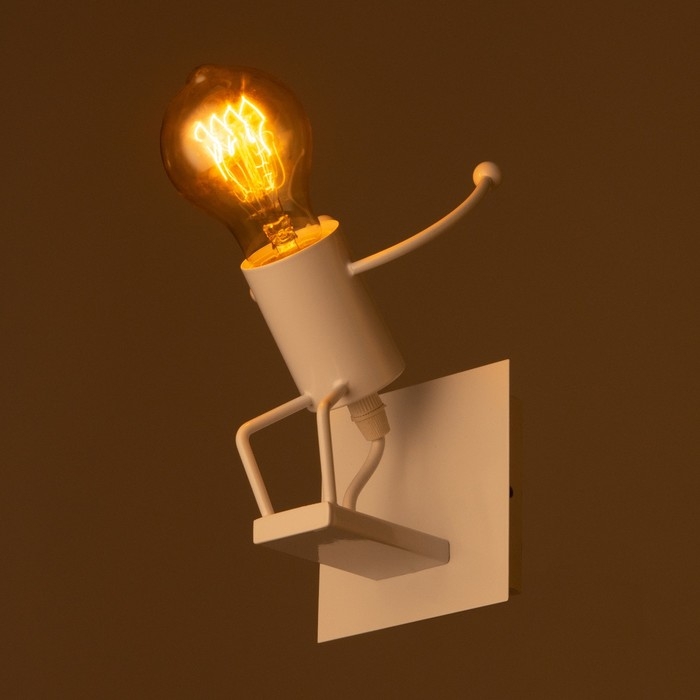 Бра "Человечек" E27 40Вт белый 11х17х19 см