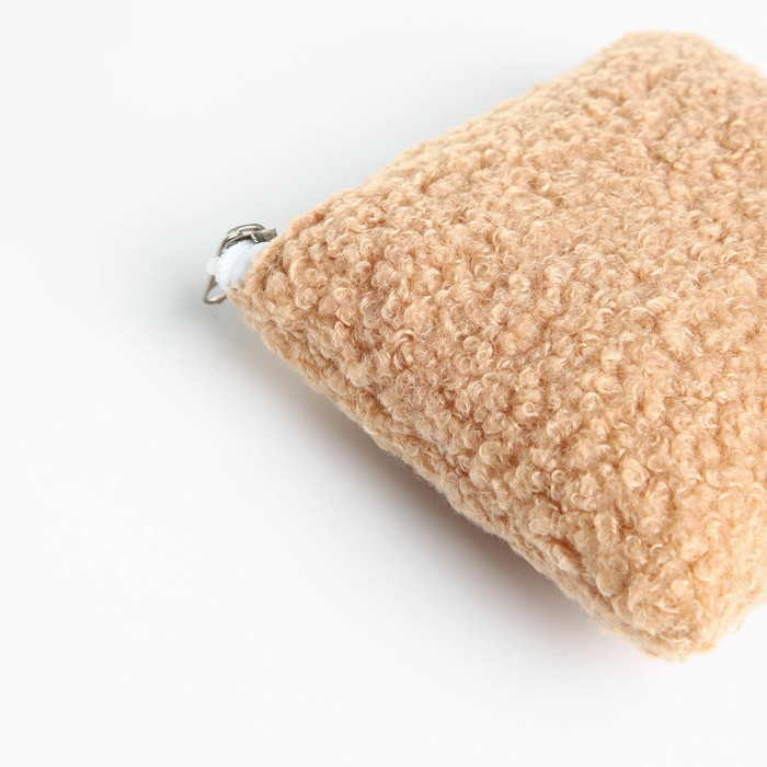 Кошелёк на молнии, цвет бежевый