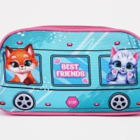 Сумка поясная детская для девочки &laquo;Лучшие друзья&raquo; 20х11х4см
