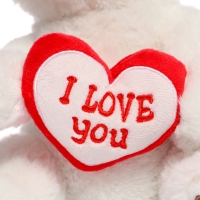 Мягкая игрушка &laquo;Медведь белый с сердцем&raquo;, 23 см