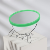 Зеркало настольное - подвесное &laquo;Круг&raquo;, двустороннее, с увеличением, d зеркальной поверхности 14 см, цвет МИКС