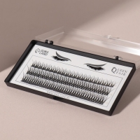 Набор накладных ресниц &laquo;Ласточкин хвост&raquo;, пучки, 10, 12, 14 мм, толщина 0,1 мм, изгиб D, 12 D