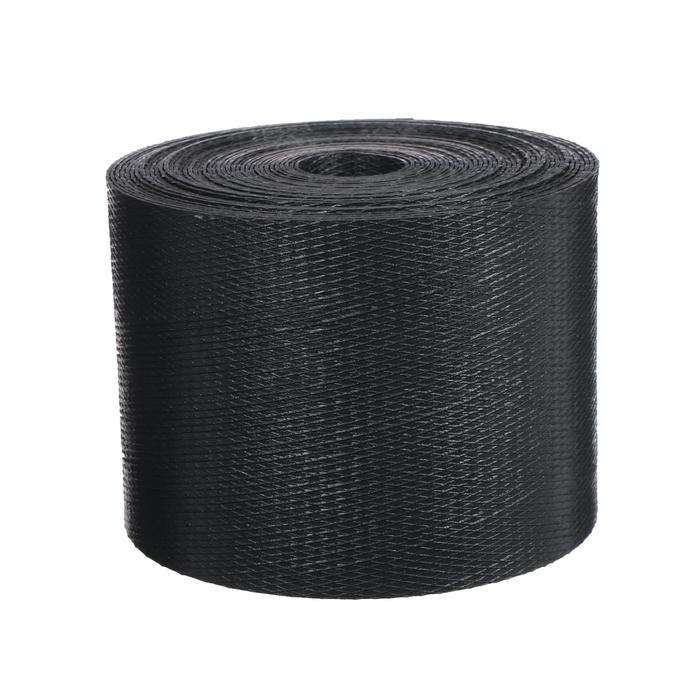 Лента бордюрная, 10 см &times; 10 м, толщина 1,2 мм, пластиковая, чёрная, Greengo