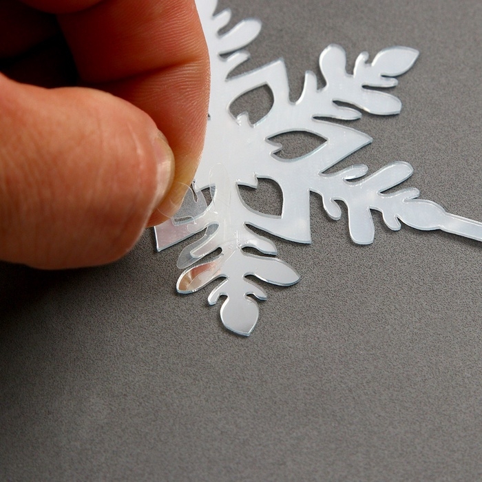 Новый год! Набор топперов &laquo;Снежинки&raquo;, 4 шт., цвет серебро