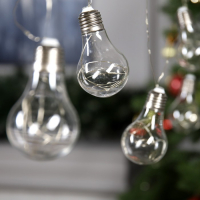 Гирлянда &laquo;Нить&raquo; 3 м с насадками &laquo;Лампочки&raquo;, IP20, серебристая нить, 100 LED, свечение синее, 3.5 В