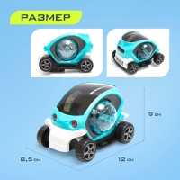 Машина &laquo;Диско&raquo;, диско-шар, световые и звуковые эффекты, работает от батареек, цвет бирюзовый