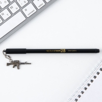 Ручка шариковая синяя паста 0.5 мм с подвеской автомат &laquo;Новых свершений&raquo; пластик