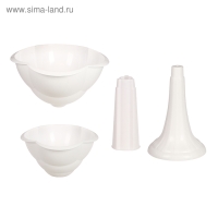 Клумба пластиковая, 2 яруса, d = 25&ndash;55 см, h = 87 см, на высокой ножке, белая