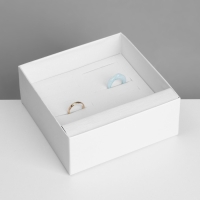 Подставка для украшений &laquo;Шкатулка&raquo; 12 мест, 14,5&times;14,5&times;6 см, цвет белый