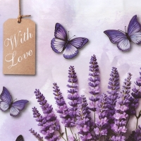 Пакет подарочный крафтовый "Бабочки" 31,5 х 25 х 11,5 см, 120 г/м&sup2;