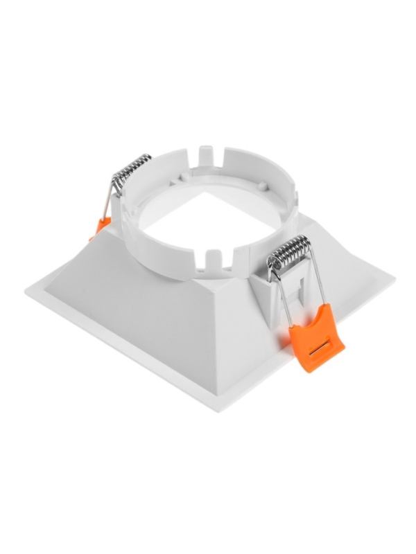 Светильник встраиваемый под лампу MR16, квадрат, пластик, белый