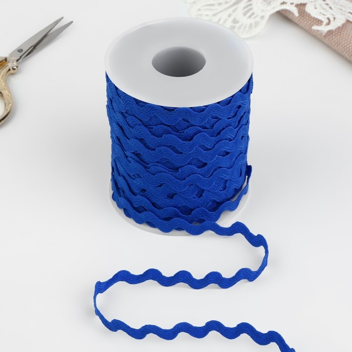 Тесьма отделочная &laquo;Вьюнчик&raquo;, 5 мм, 27 &plusmn; 1 м, цвет синий