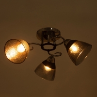 Люстра "Дождь" 3х40Вт Е27 хром 48х48х24см